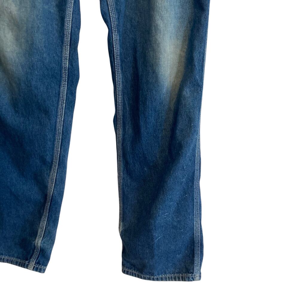 Vintage 90s Y2K Carhartt Distressed Feathered Faded Denim Blue Jeans Size 34x34 - Picture 14 of 14